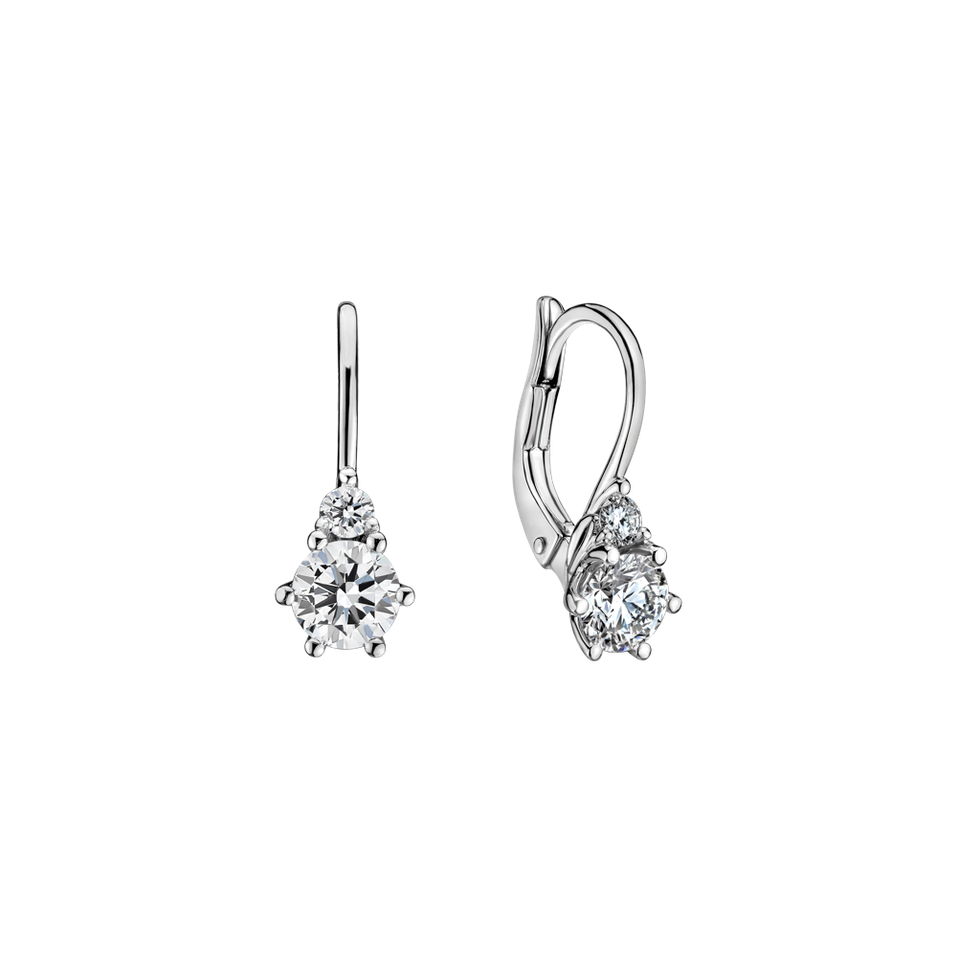 Náušnice s diamanty Lux