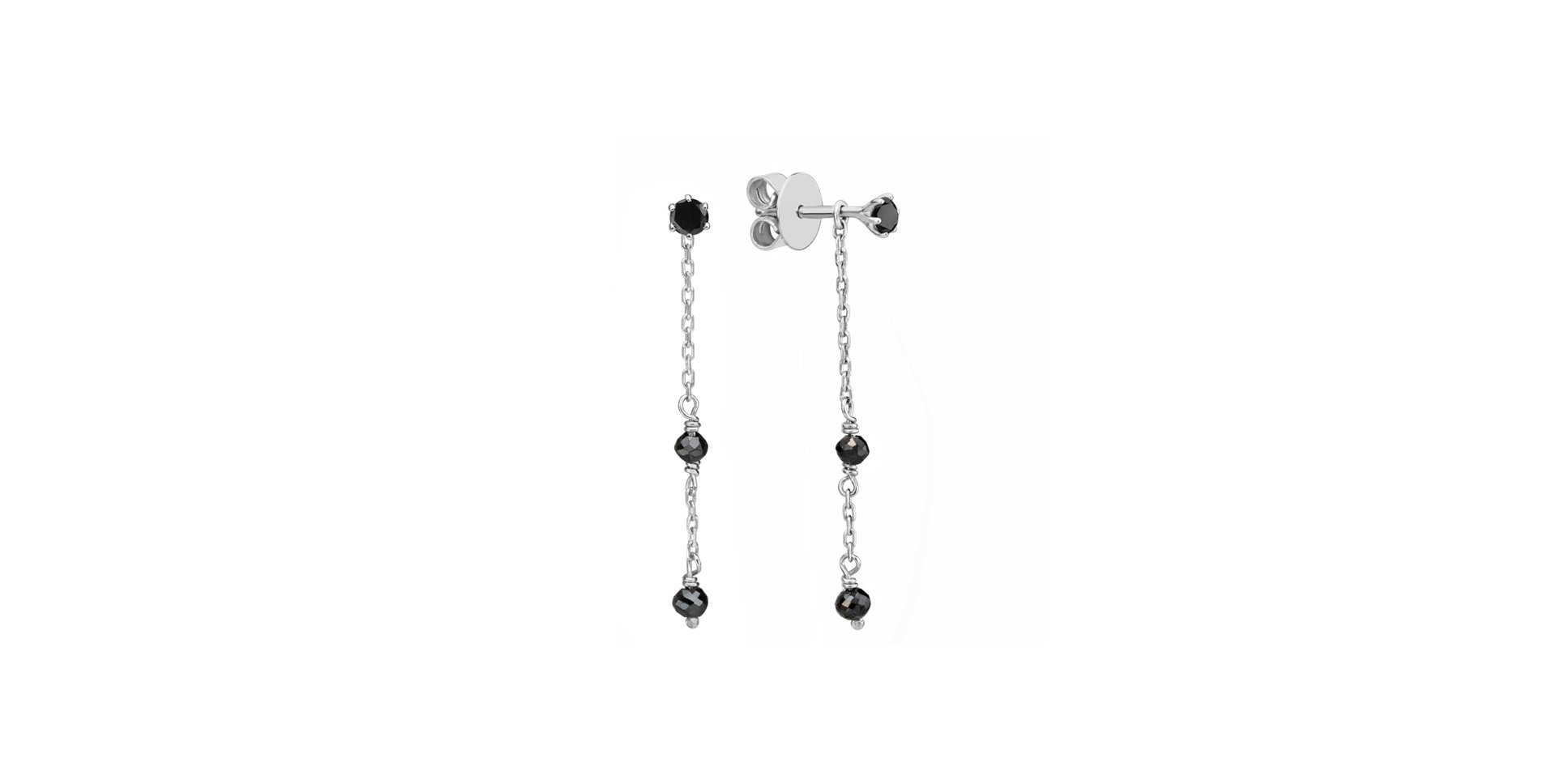 Náušnice s diamanty Glance of Night