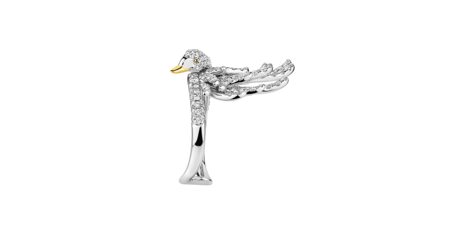 Prsten s diamanty White Swan