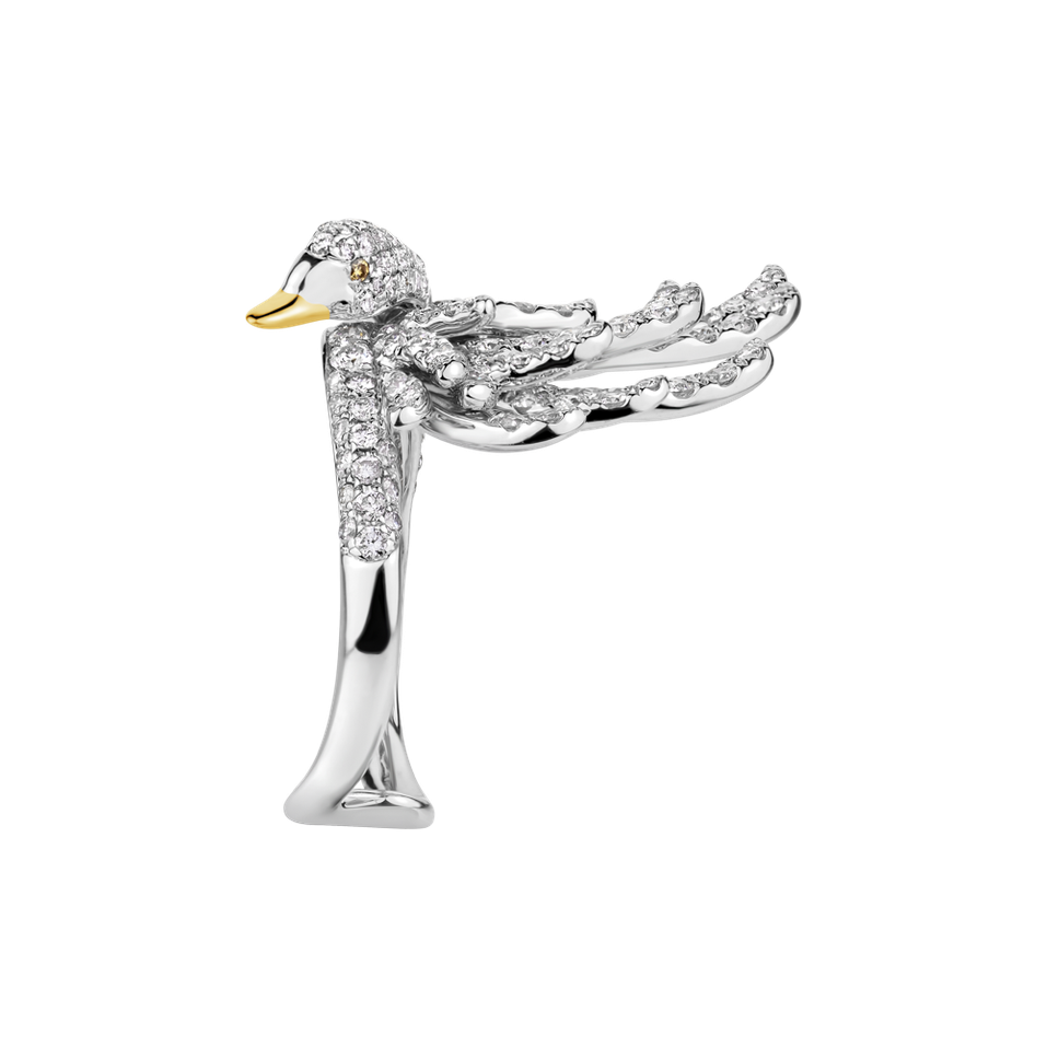 Prsten s diamanty White Swan