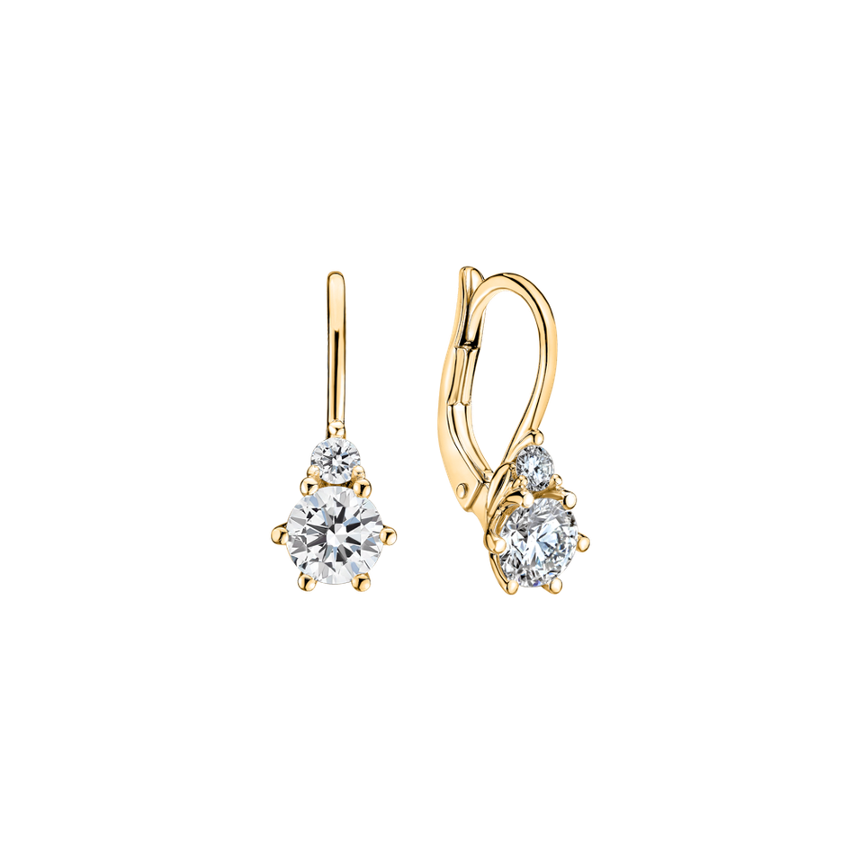 Náušnice s diamanty Lux