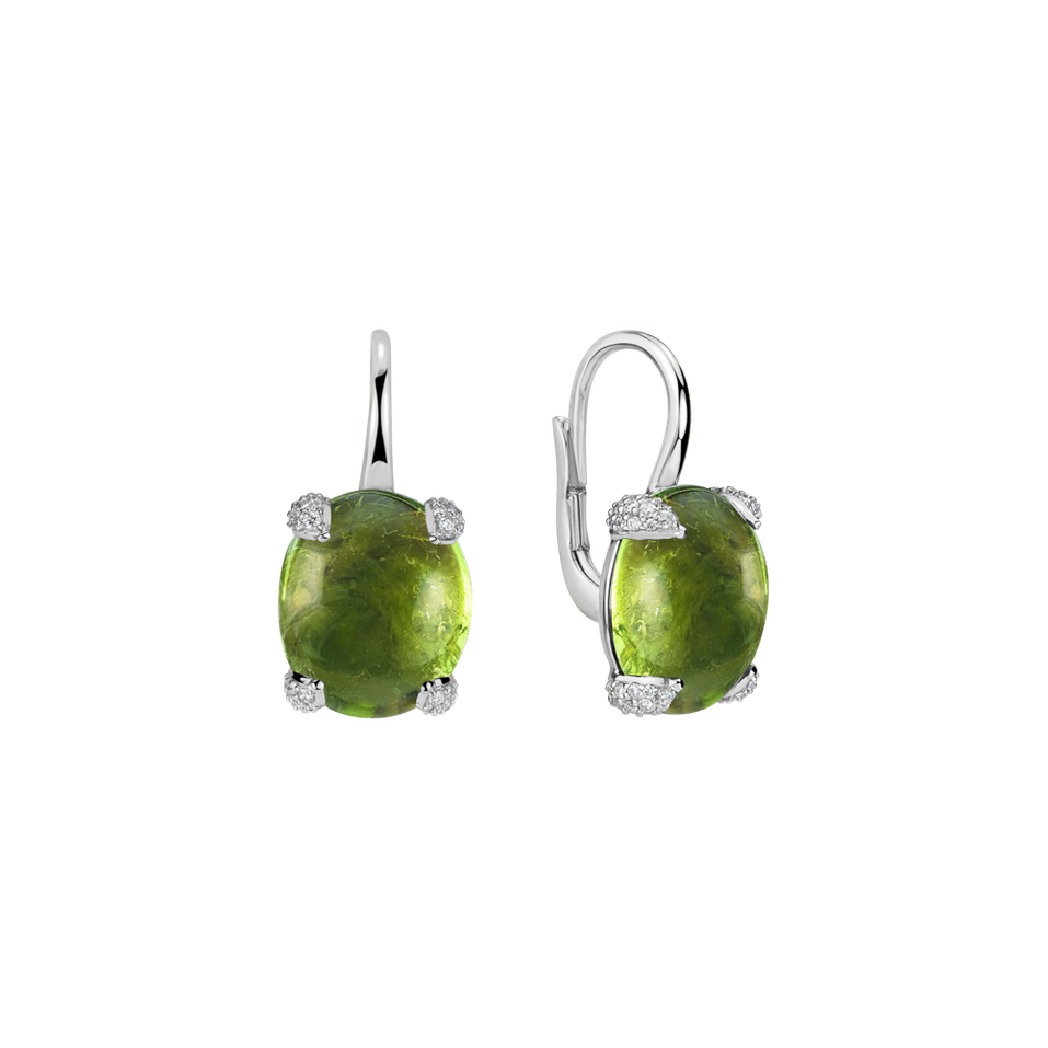 Náušnice s diamanty a turmalínem Claire