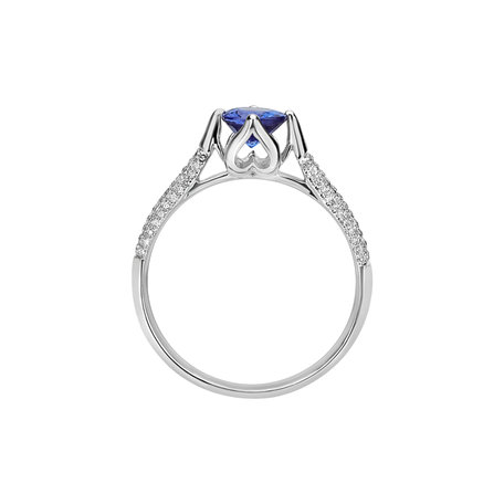 Prsten s diamanty a tanzanitem Isabelle