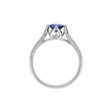 Prsten s diamanty a tanzanitem Isabelle