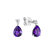 Náušnice s diamantem a ametystem Galatea3