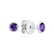 Náušnice s ametystem Shiny Dots3