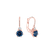 Náušnice s diamantem a topazem Lux3