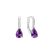 Náušnice s diamanty a ametystem Tearfall3