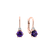Náušnice s diamantem a ametystem Lux3