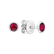 Náušnice s rubínem Shiny Dots3