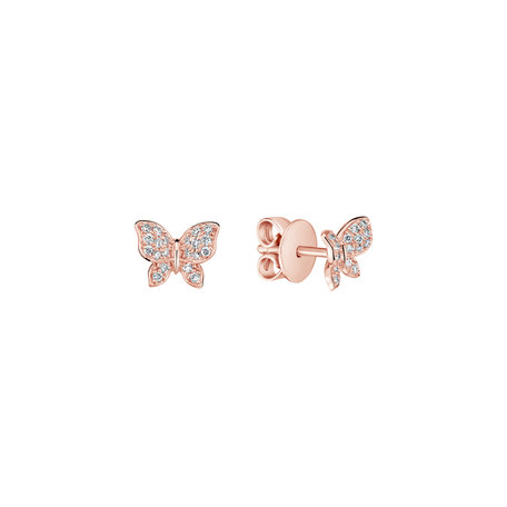 Náušnice s diamanty Lucky Wings