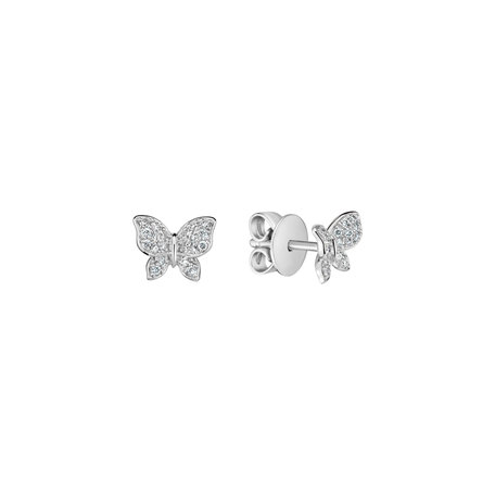 Náušnice s diamanty Lucky Wings