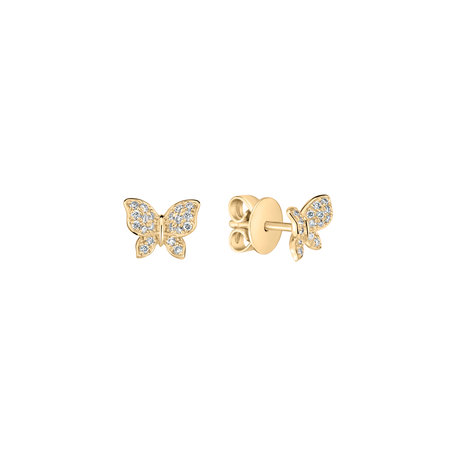 Náušnice s diamanty Lucky Wings