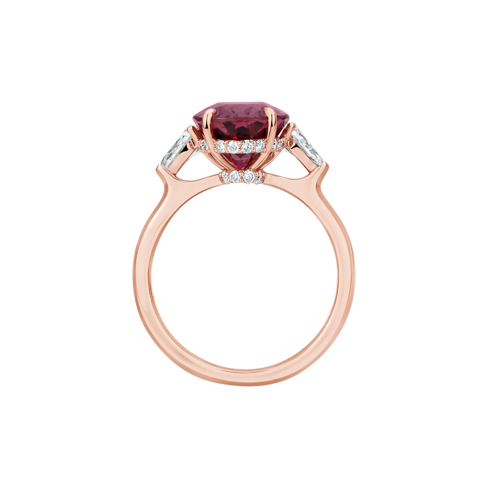 Prsten s diamanty a turmalínem Opheliane