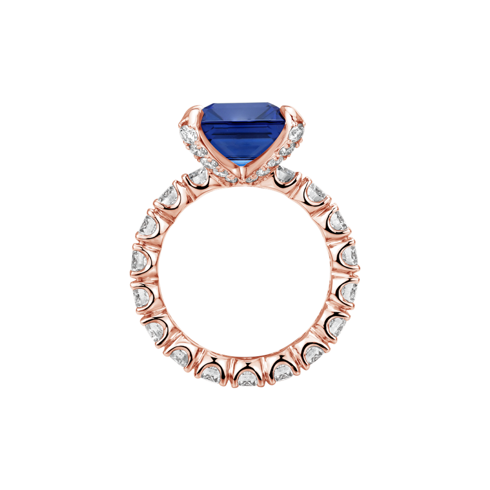 Prsten s diamanty a tanzanitem Fragment of Sky