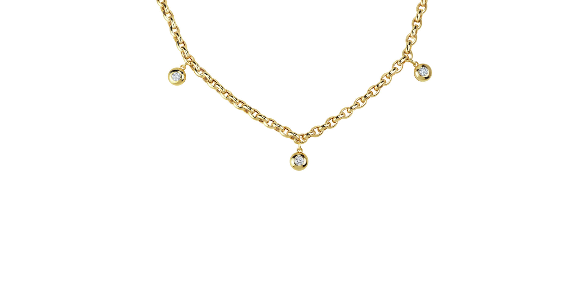 Náhrdelník s diamanty The Bold