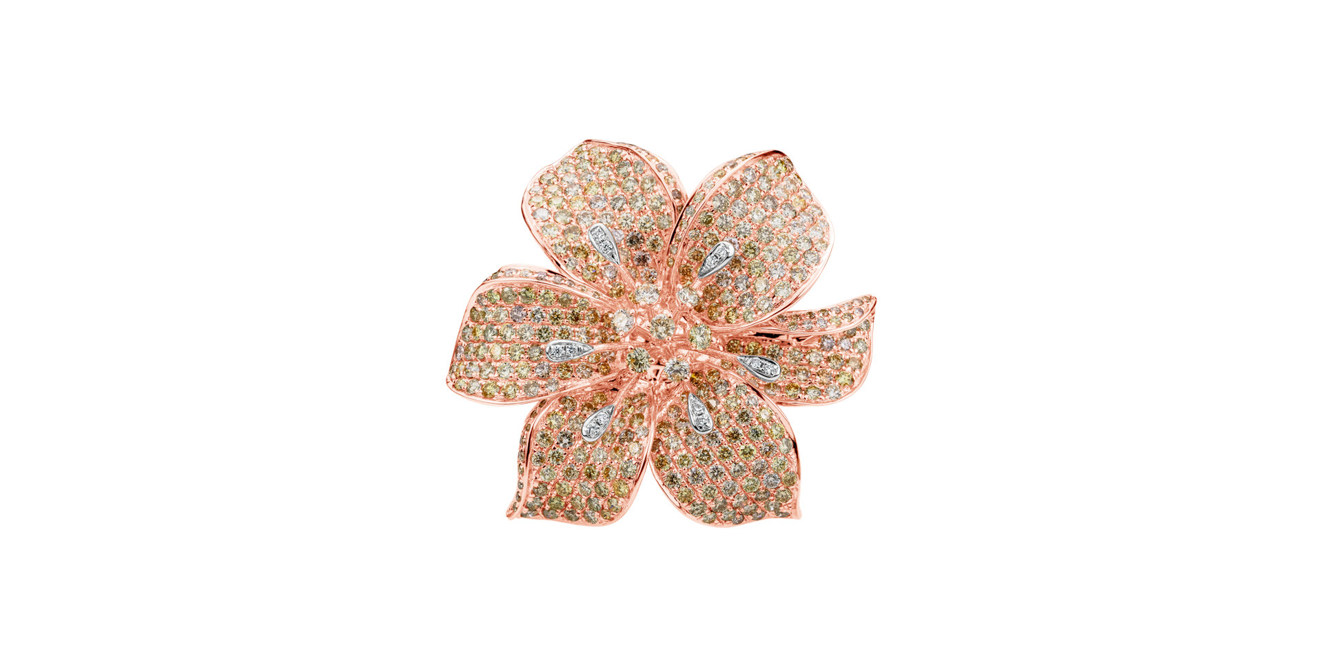 Prsten/brož s diamanty Lady of Flowers