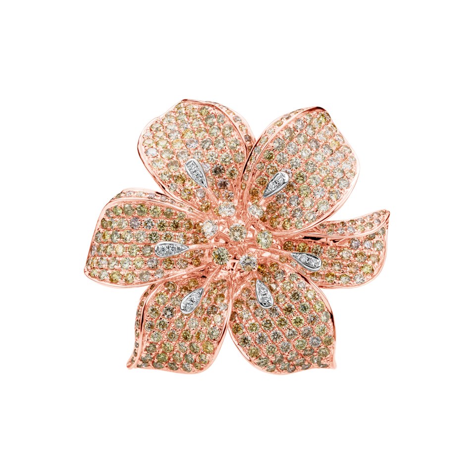 Prsten/brož s diamanty Lady of Flowers