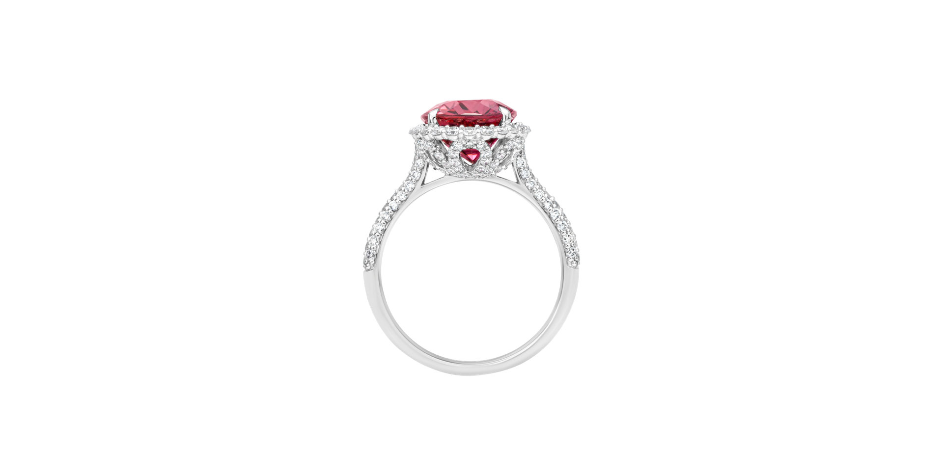 Prsten s diamanty a turmalínem Blush of Eternity