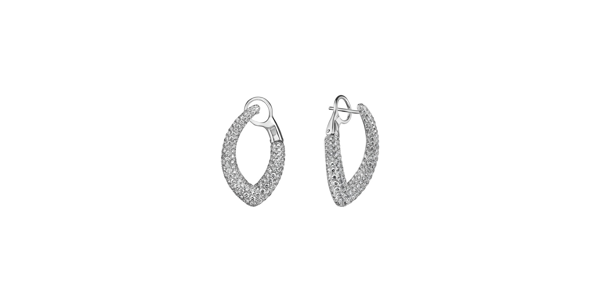 Náušnice s diamanty Diamond Leaf
