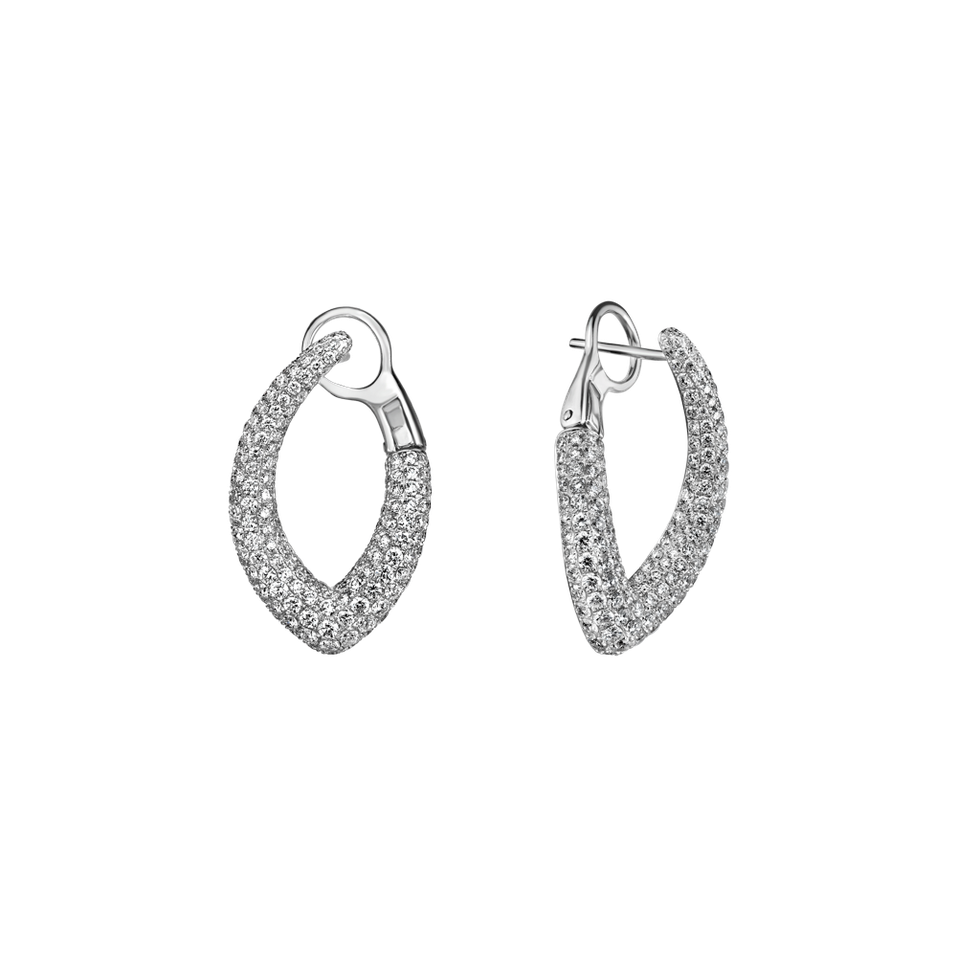 Náušnice s diamanty Diamond Leaf