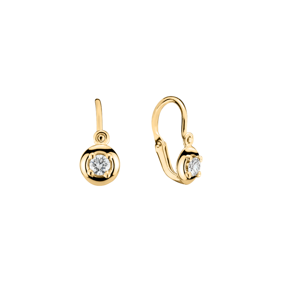 Dětské náušnice s diamantem Little Stars