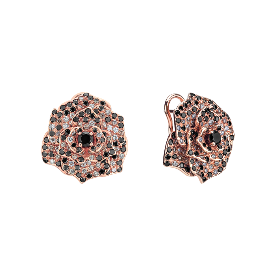 Náušnice s diamanty Witching Rose