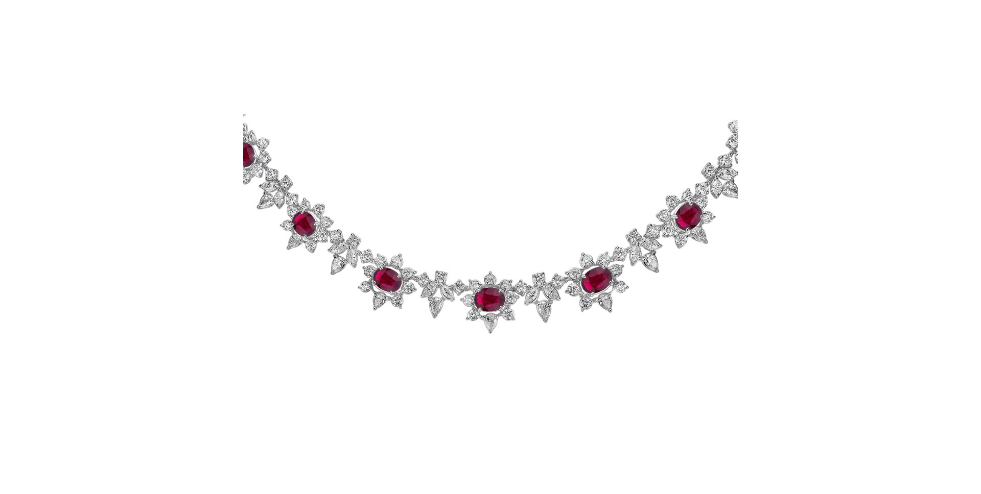 Náhrdelník s diamanty a rubíny Ruby Countess