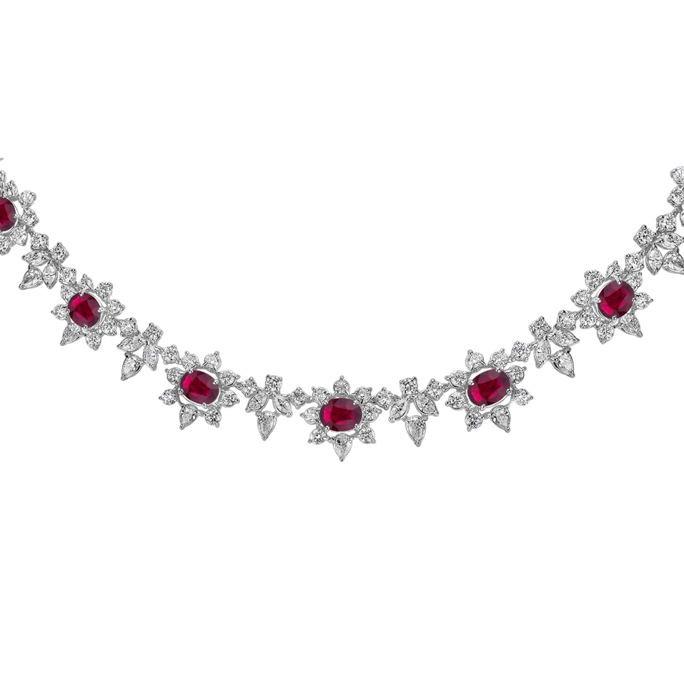 Náhrdelník s diamanty a rubíny Ruby Countess
