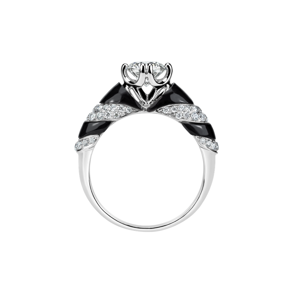 Prsten s diamanty a acháty Aziza