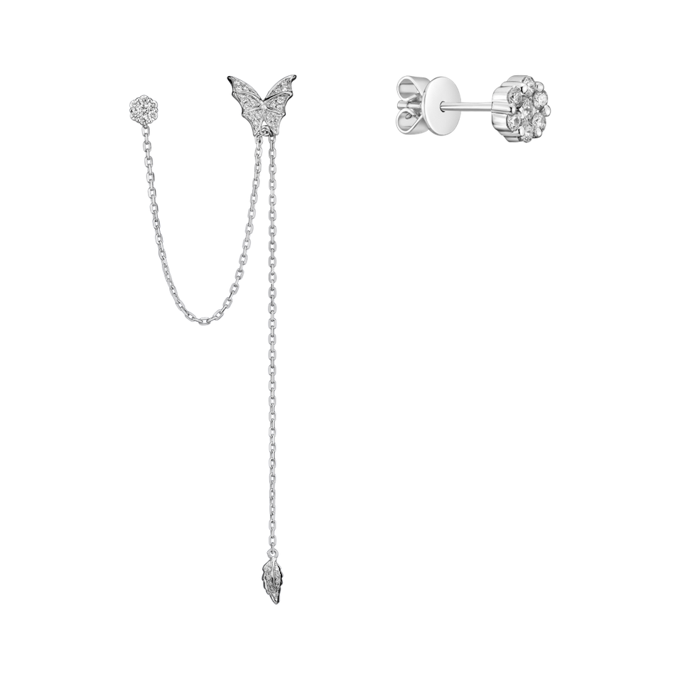 Náušnice s diamanty Butterfly Symphony