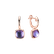 Náušnice s ametystem a perletí Realm of petals3