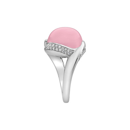 Prsten s růženínem a diamanty Gem Miracle
