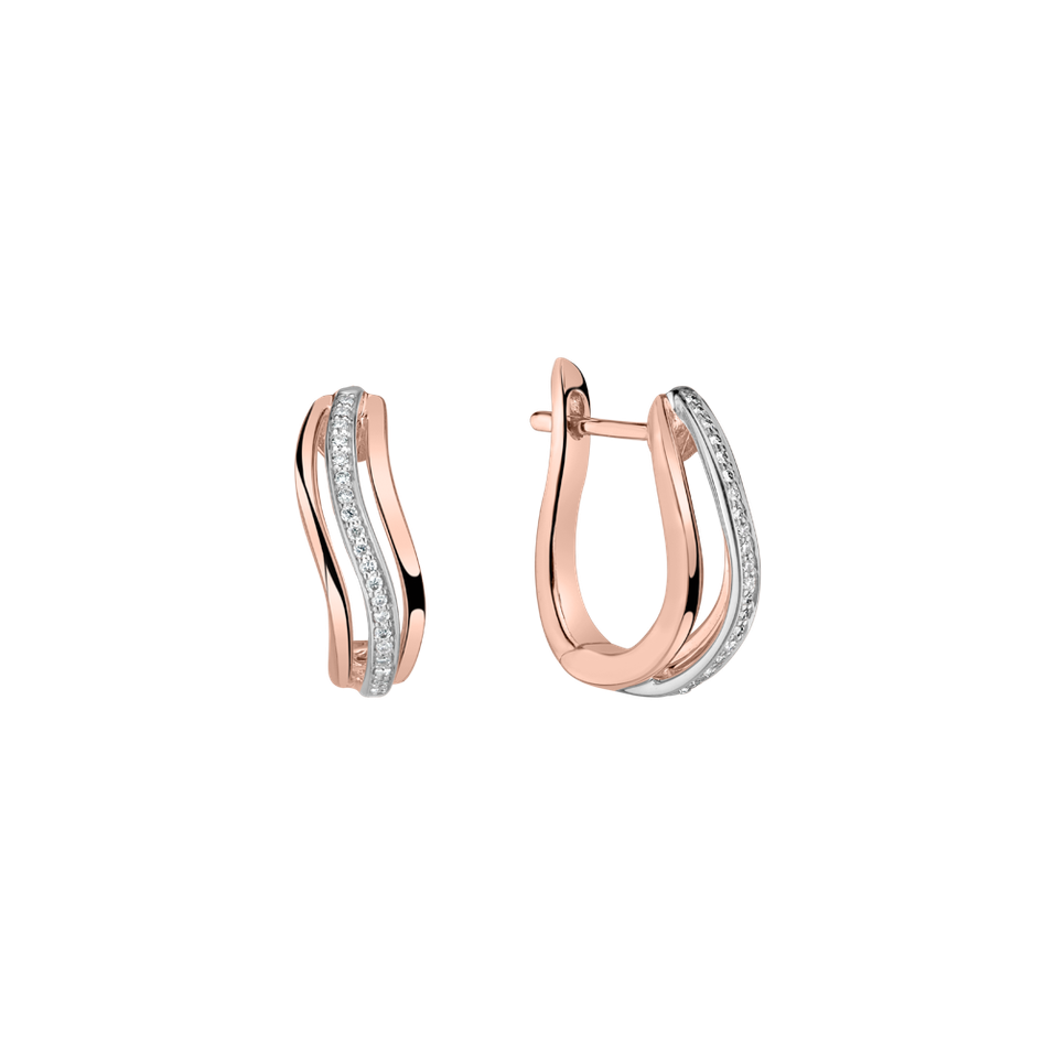 Náušnice s diamanty Sparkling Waves