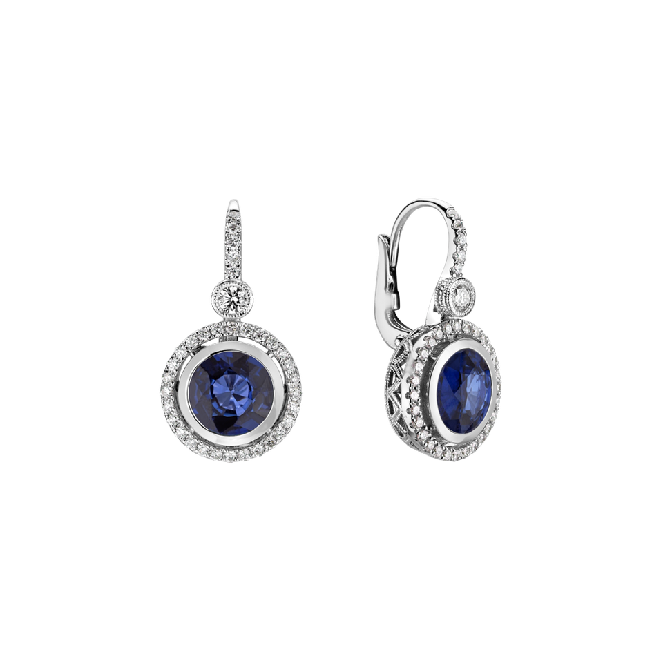 Náušnice s safírem a diamanty Sky Odyssey
